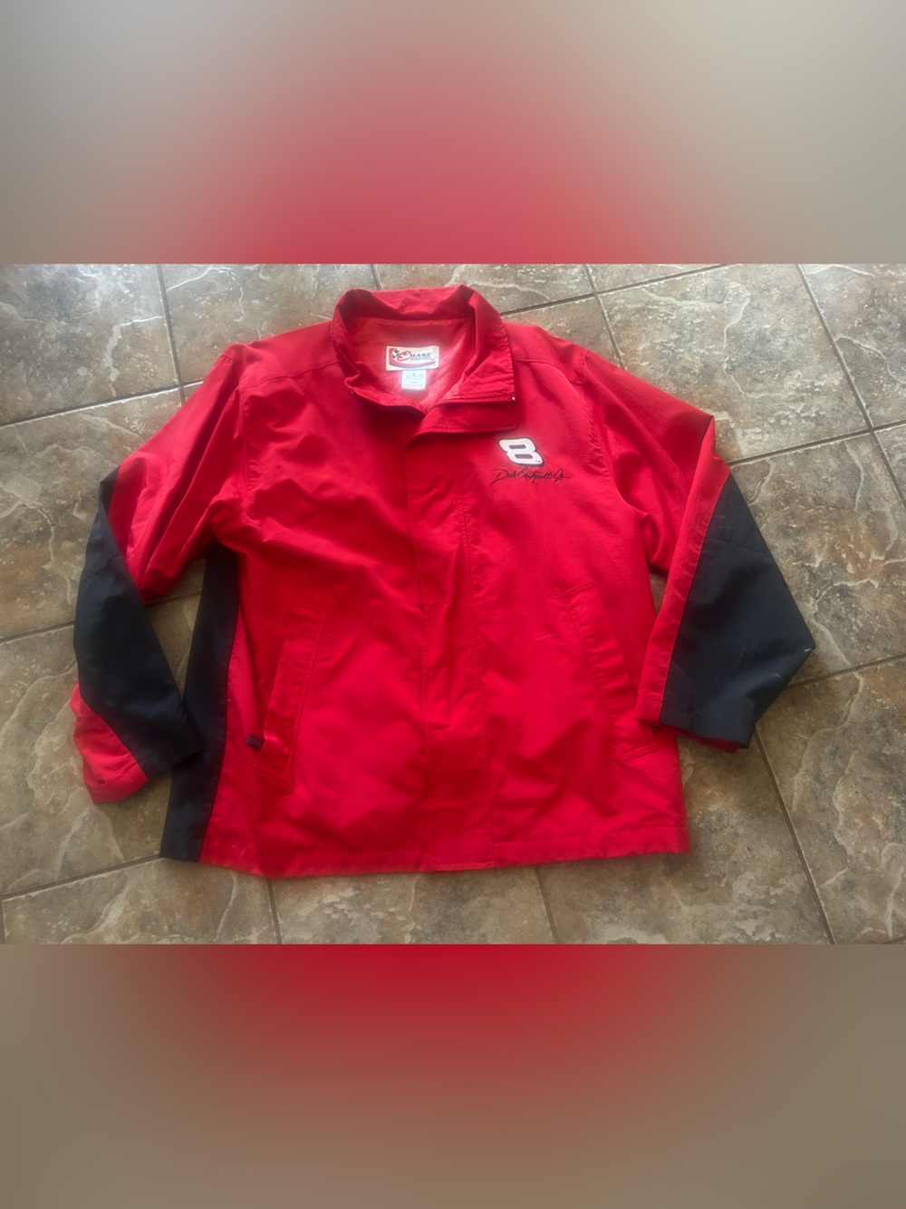 Chase Authentics Bright Red Racing Pullover Dale Earnhardt Jr size medium